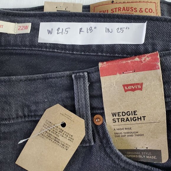 Levi's Women's Gray Straight Jeans Wedgie High-Rise Medium Wash Size 22W (A-1) - Picture 7 of 10